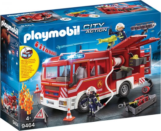 PLAYMOBIL City Action 4x4 de pompier avec lance-eau - 9466