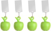 Esschert Design Nappe poids pommes - 4x - vert - plastique - pour nappes et toiles cirées