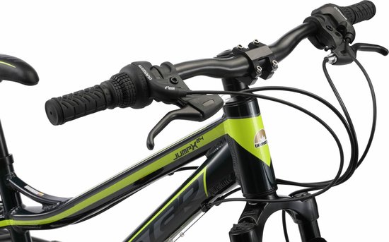 Bikestar hardtail MTB 21speed 24inch zwart/groen - Bikestar
