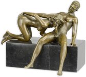 Bronzen beeld - Erotisch sculptuur - Naakt - 15,7 cm hoog