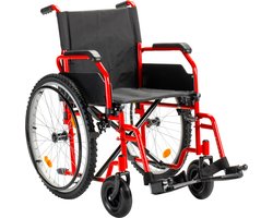 Sky Offroad rolstoel met luchtbanden - Mountainbike banden - Rood - Inklapbaar / opvouwbaar - Zitbreedte 46 cm
