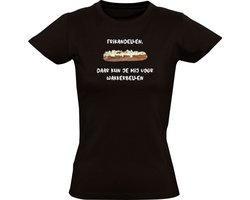 Frikandel T-shirt voor Dames - Grappig Snack Shirt - voor Verjaardag & Vrijgezellenfeest