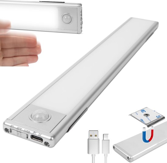 daphomeu Nachtlampje met bewegingsmelder USB Oplaadbaar 2 stuks