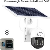 Casamix- Solar Beveiligingscamera buiten - Incl. sd kaart 64G- Zonne-energie paneel en batterij- Solar MP 5 pro -Duurzaam- NL Handleiding-draadloze en HD- wifi- 4x zoom -IP66 waterproof- draai- en kantelbaar -Ondersteuning 2.4G WIFI- 2 weg Audio