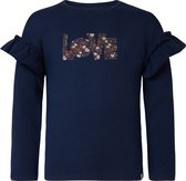 Noppies Kids Girls tee Arnett long sleeve Meisjes T-shirt - Blauw - Maat 140