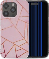 iMoshion Hoesje Geschikt voor iPhone 15 Pro Hoesje Siliconen - iMoshion Design hoesje - Roze / Pink Graphic