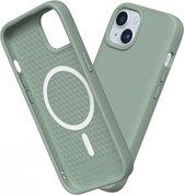 Rhinoshield Solidsuit Hoesje Geschikt voor Apple iPhone 15 | Compatibel met MagSafe | Shockproof Back Cover | Sage Green