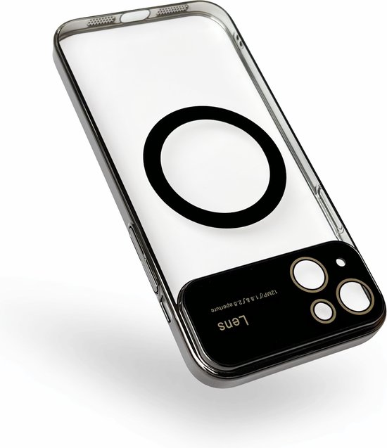 Casemania Hoesje Geschikt voor Apple iPhone 15 Zwart - Siliconen Back Cover met Camera Lens Bescherming - Geschikt voor Magsafe