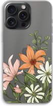 Case Company® - Hoesje geschikt voor iPhone 15 Pro Max hoesje - Floral bouquet - Soft Cover Telefoonhoesje - Bescherming aan alle Kanten en Schermrand