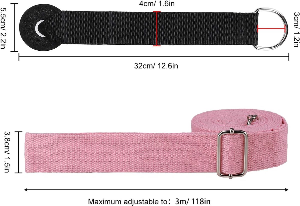 Sangle D'Étirement Yoga MaoXinTek - Bande Élastique Fitness Pour Ballet, Danse, Taekwondo - Réglable Et Portable