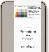 schlafgut Premium drap-housse XL - 180x200 - 200x220, 95% de coton organique doux et 5% d’élasthanne, Sand Mid