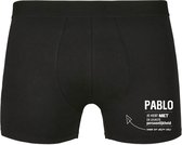 Pablo, je hebt niet de leukste persoonlijkheid, maar dit helpt wel Heren Boxershort - relatie - vriend - onderbroek - grappig