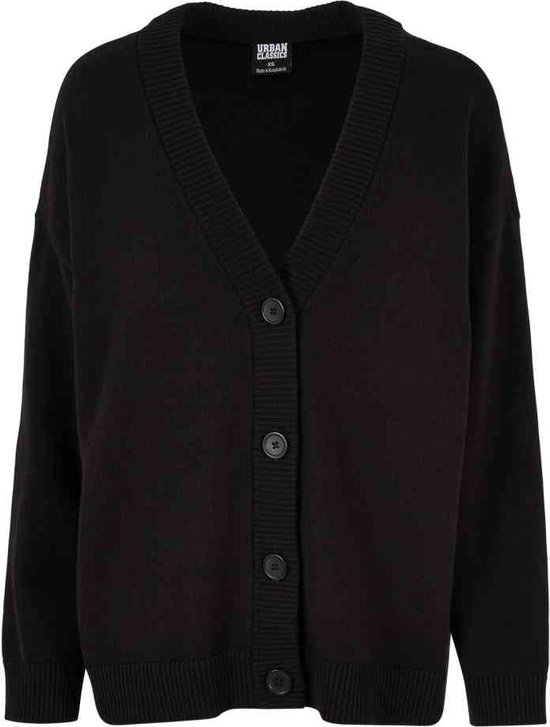 Urban Classics - Big Oversized Lange cardigan - XS - Zwart