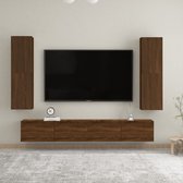 The Living Store TV-wandmeubel - Televisiewandmeubelen - Bruineiken - 30.5x30x110cm - Duurzaam hout