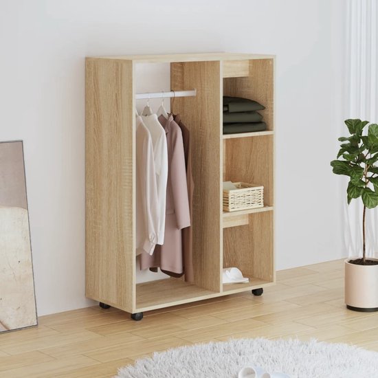 The Living Store Kledingkast - Sonoma Eiken - 80 x 40 x 110 cm - Duurzaam en praktisch