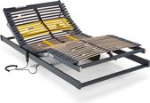 Beter Bed Bossflex 600 Lattenbodem 90 x 210 cm - Elektrisch Verstelbaar - Bedbodem - Bedraad - Max. 120kg - Antraciet/Geel