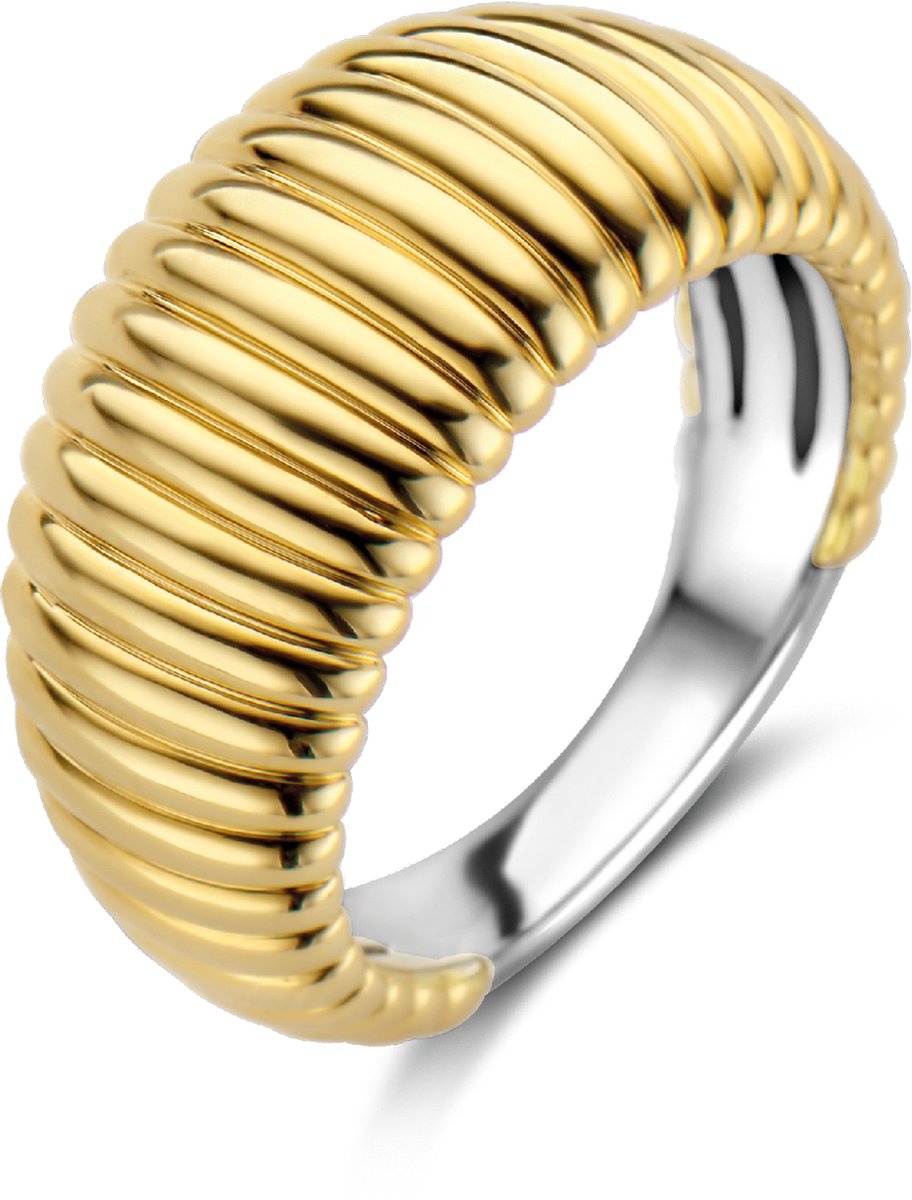 TI SENTO Dames Ring - 925 zilver - Zilver geel verguld - Maat 17.75 mm / maat 56 - 12217SY