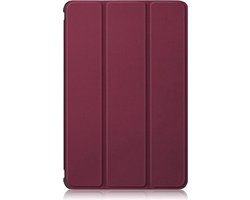 Shop4 - Geschikt voor Samsung Galaxy Tab S7 Plus Hoes/ Samsung Galaxy Tab S8 Plus Cover - Smart Book Case Donker Rood