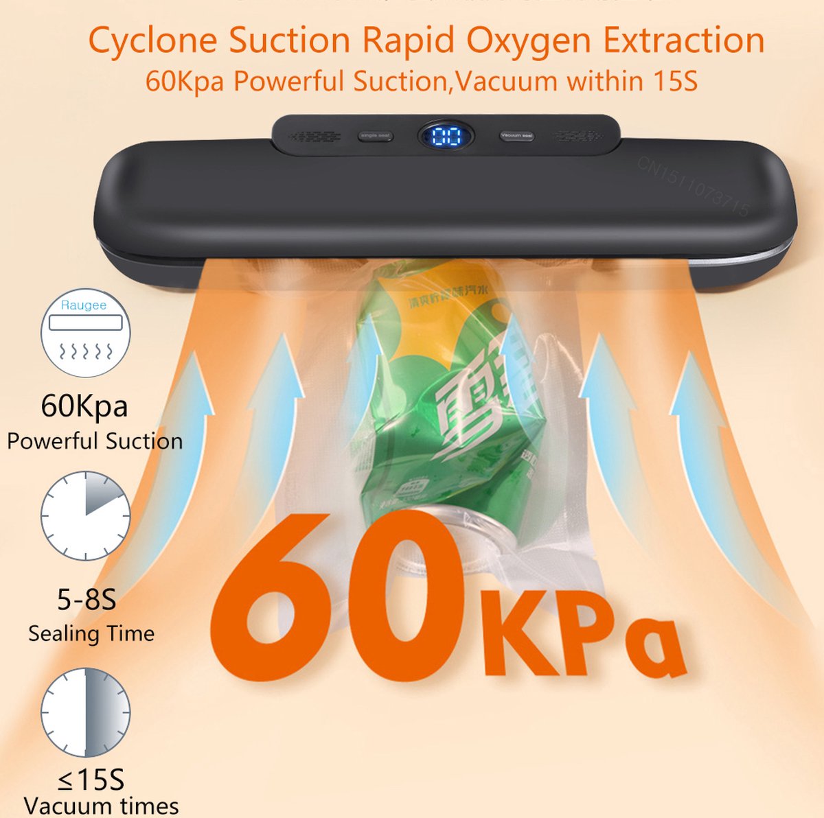 Vacuum Sealer 220V Food Sealer Inclusief 50 Bags bol