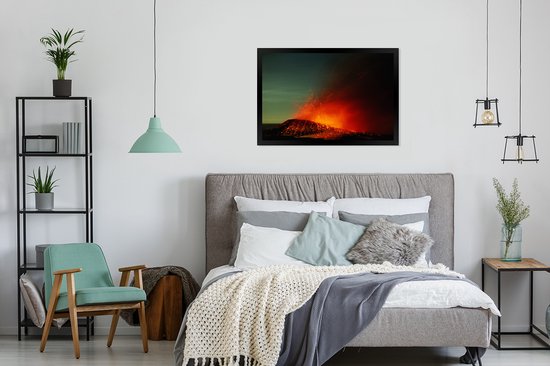 Affiche avec cadre Volcan à Hawaï - 90x60 cm
