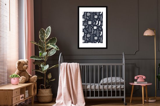 Patron pour enfants avec chaussettes et mugs et autres trucs d'hiver 60x90 cm