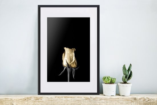 Fleur claire sur fond noir 40x60 cm