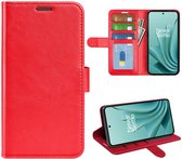 OnePlus Nord 3 Hoesje - MobyDefend Wallet Book Case (Sluiting Achterkant) - Rood - GSM Hoesje - Telefoonhoesje Geschikt Voor OnePlus Nord 3