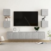 The Living Store TV-Meubel Stereokast - Betongrijs - 60 x 30 x 30 cm - 30.5 x 30 x 30 cm - Montage vereist