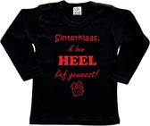 Saint-Nicolas | T-shirt à manches longues | Sinterklaas, j'ai été très gentil ! | Drôle | Cadeau | Présent | Noir / rouge | Taille 80