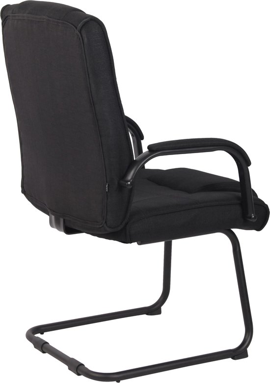 CLP Attila Set de 2 Chaises de salle à manger - Noir/tissu noir