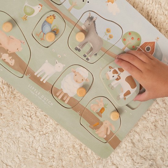 Little Dutch - Geluidenpuzzel FSC - Little Farm van Little Dutch — afbeelding 4
