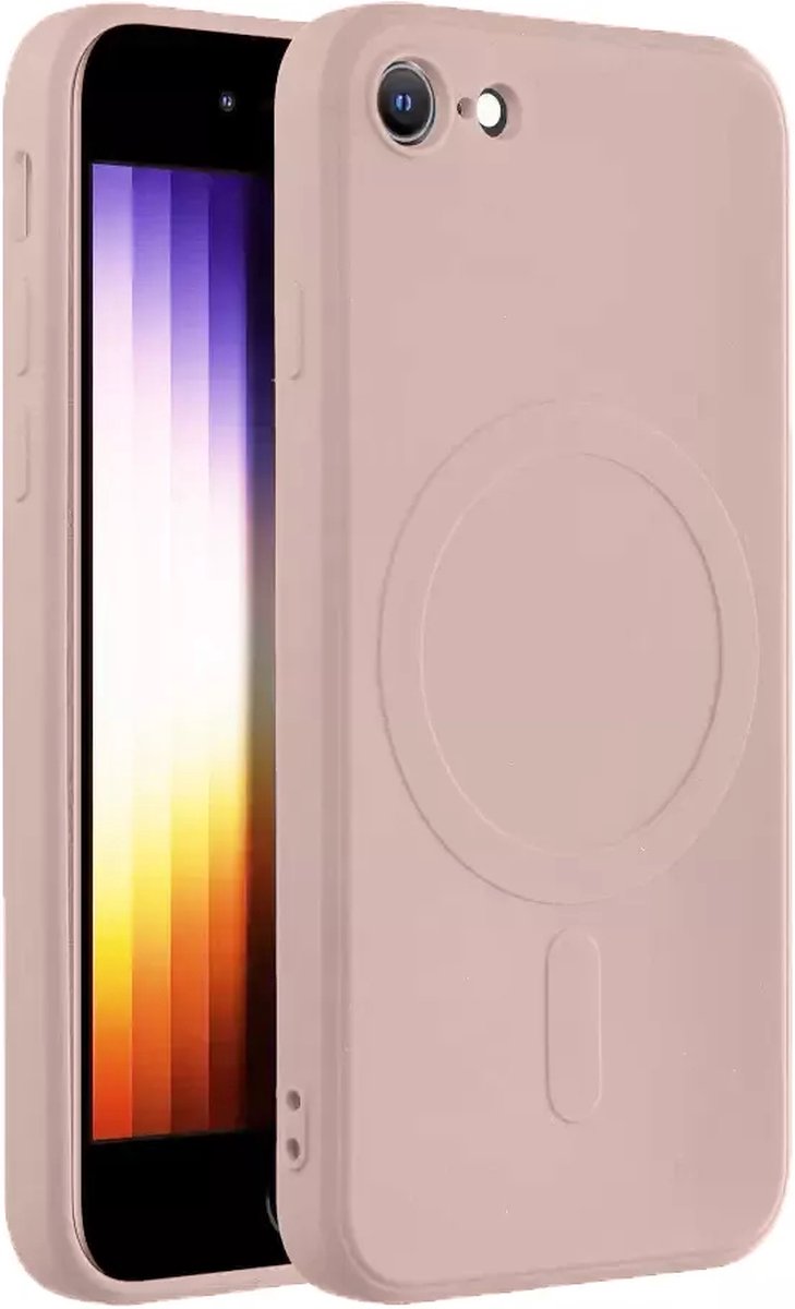 Casify Siliconen Hoesje met MagSafe voor iPhone SE (2022 / 2020) / 8 - Roze