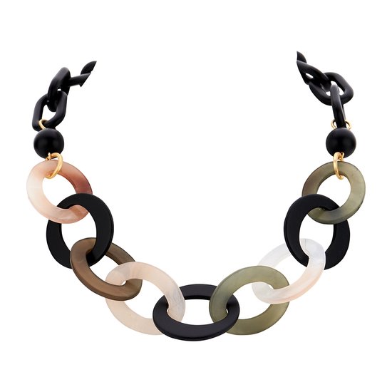 Les Cordes - KAFI - Collier - Meerkleurig - Zwart - Hars - Juwelen - Sieraden - Dames