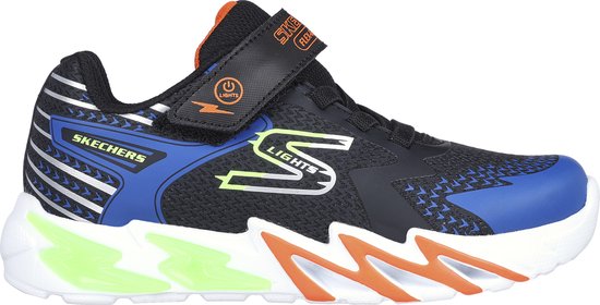 Skechers Flex-Glow Bolt Jongens Sneakers - Zwart/Blauw - Maat 31