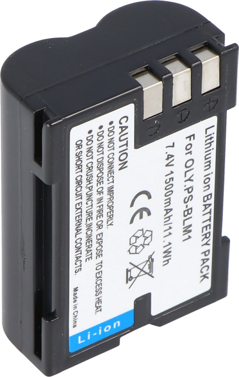 Batteria Li-Ion Compatibile Per Olympus BLM-1 - 7,4V, 1500mAh/11Wh - Ricambio Per Fotocamera - 3