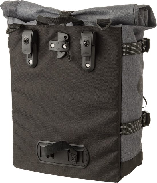 AGU H2O Roll-Top II - Enkele Fietstas - 14L - Waterafstotende fietstas - Roll top tas voor woon-werkverkeer - Urban Grey - KLICKfix Vario haken - 3M Reflectie - Gerecycled polyester — afbeelding 5