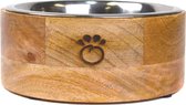 GF Pet Mango Wood Bowl Single - Voerbak Hond - Eetbak in Hout - Voederbak Maat S