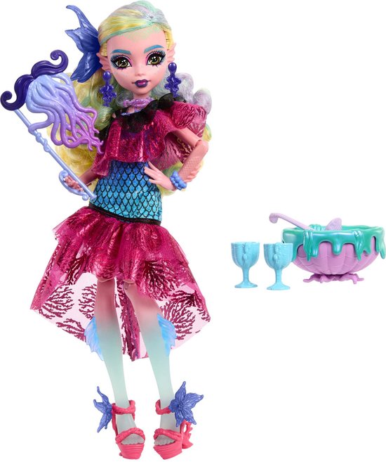 Mattel Monster High Lagoona Blue Monster Ball Feestjurk Pop Roze van Mattel — afbeelding 5