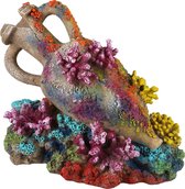 Aqua Della - Aquariumdecoratie - Vissen - Amfoor Koraal 1 15x8,9x11,5cm Meerkleurig - 1st
