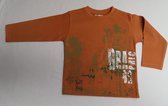 Trui - T-Shirt lange mouw - Jongens - Oranje - Graphic - 2 jaar 92