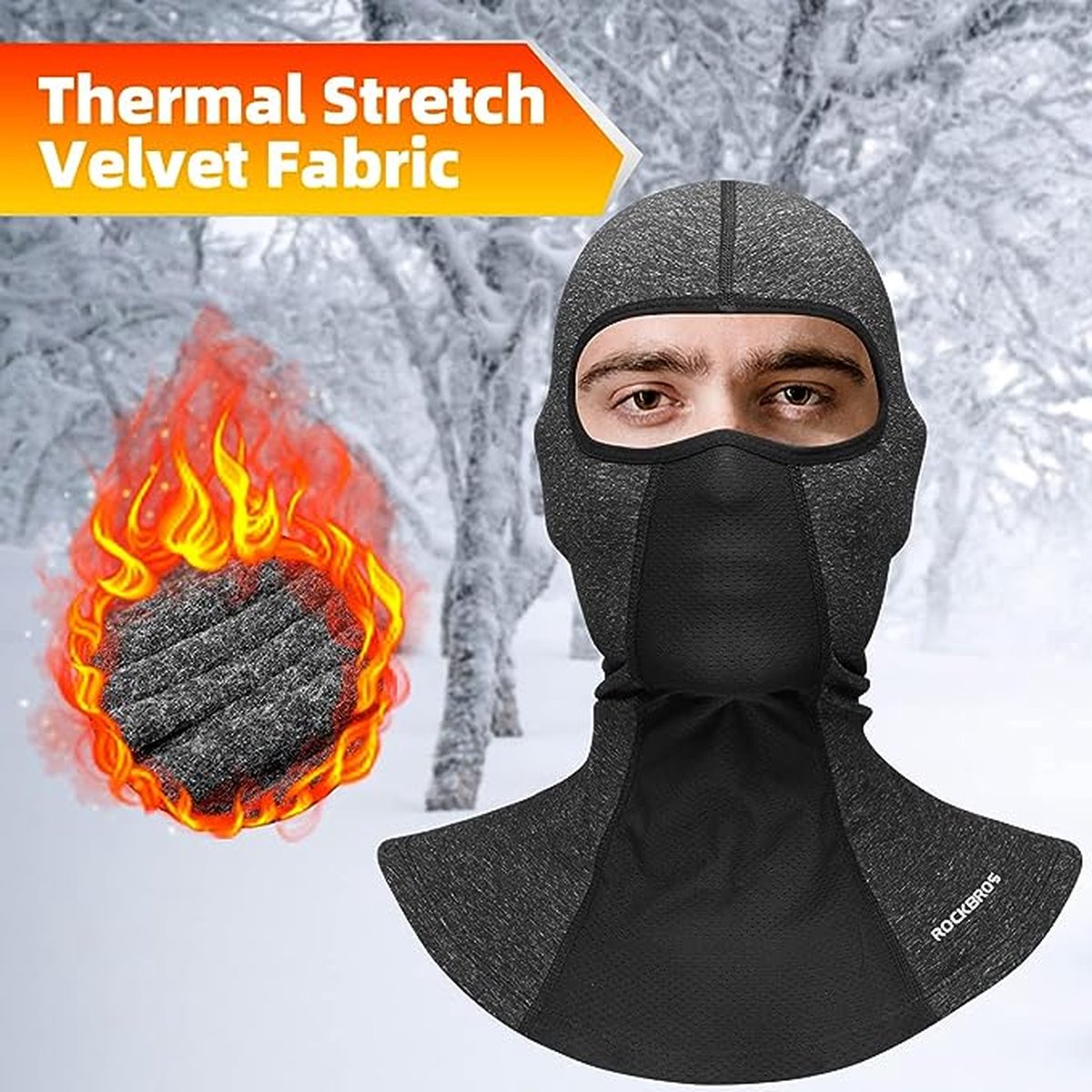 Acheter Cagoule thermique en polaire, chapeau coupe-vent, couvre-visage  pour le cyclisme, le ski, la pêche, le patinage, couvre-chef confortable,  hiver