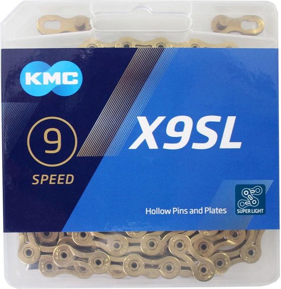 KMC ketting 9 speed X9SL 114 links gold | bol.com