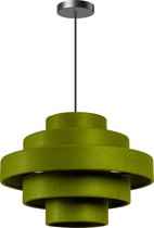 ETH Jones hanglamp E27 5 x stof ring kleur groen