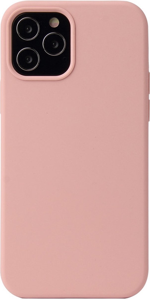 iPhone 14 PRO Hoesje - Liquid Case Siliconen Cover - Shockproof - Roze - Provium