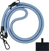 Lanyards - Lanyard XL bleu clair - clés et téléphone - crossbody - nylon et acier inoxydable - lanyard