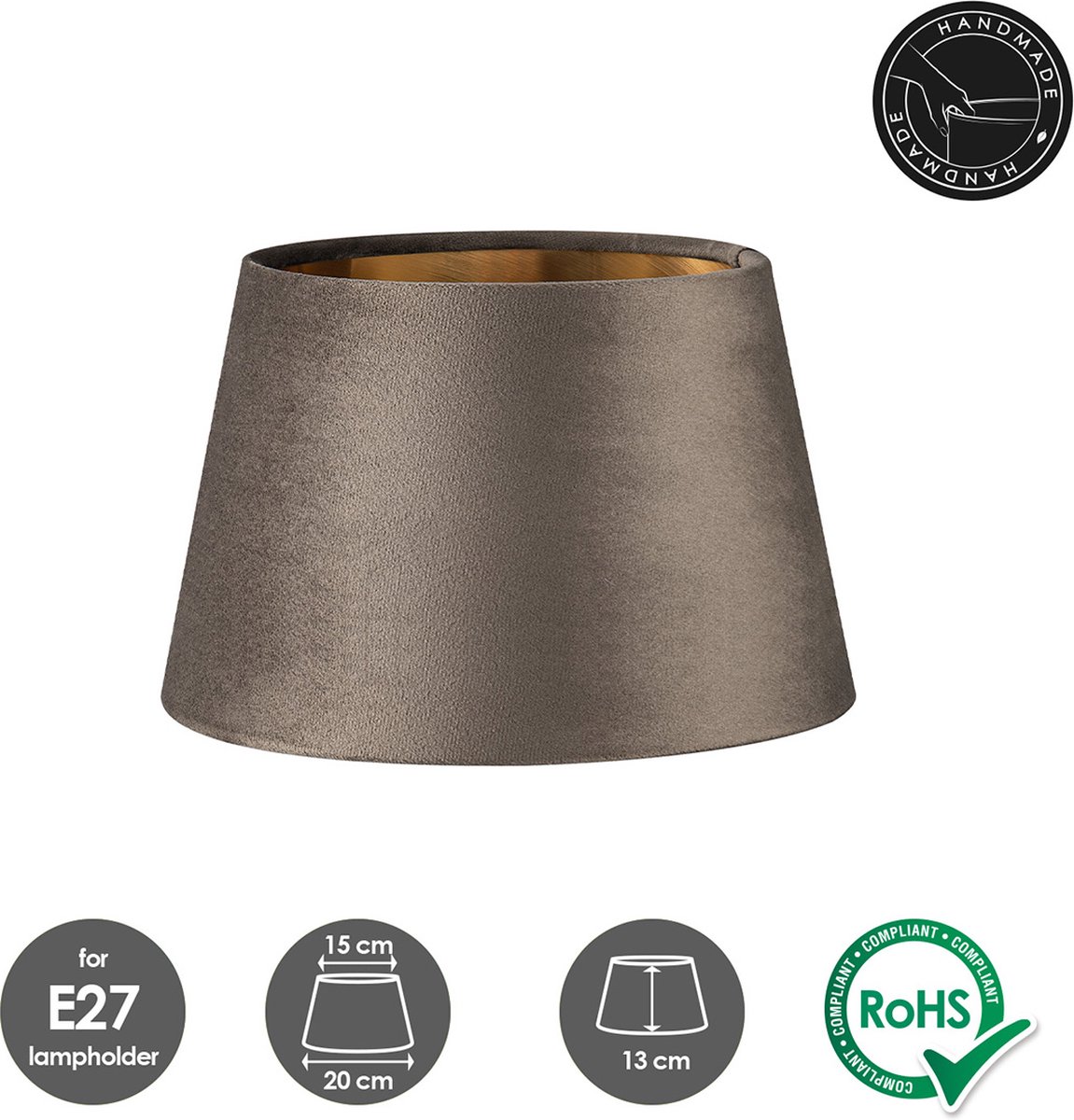 Lampenkap velvet - lichtroze - ⌀12 cm Lampenkap velvet - lichtroze - ⌀12 cm