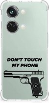Cover Case OnePlus Nord 3 Telefoonhoesje met doorzichtige rand Pistol Don't Touch My Phone