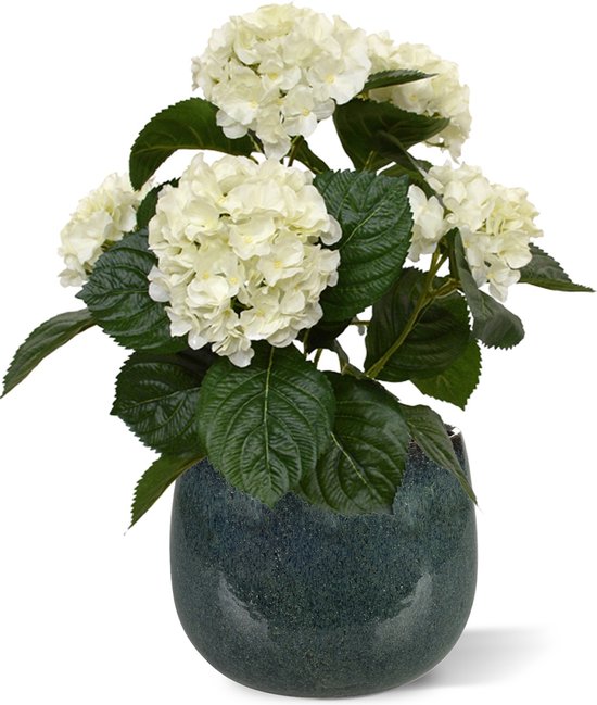Hortensia kunstplant 40cm - creme