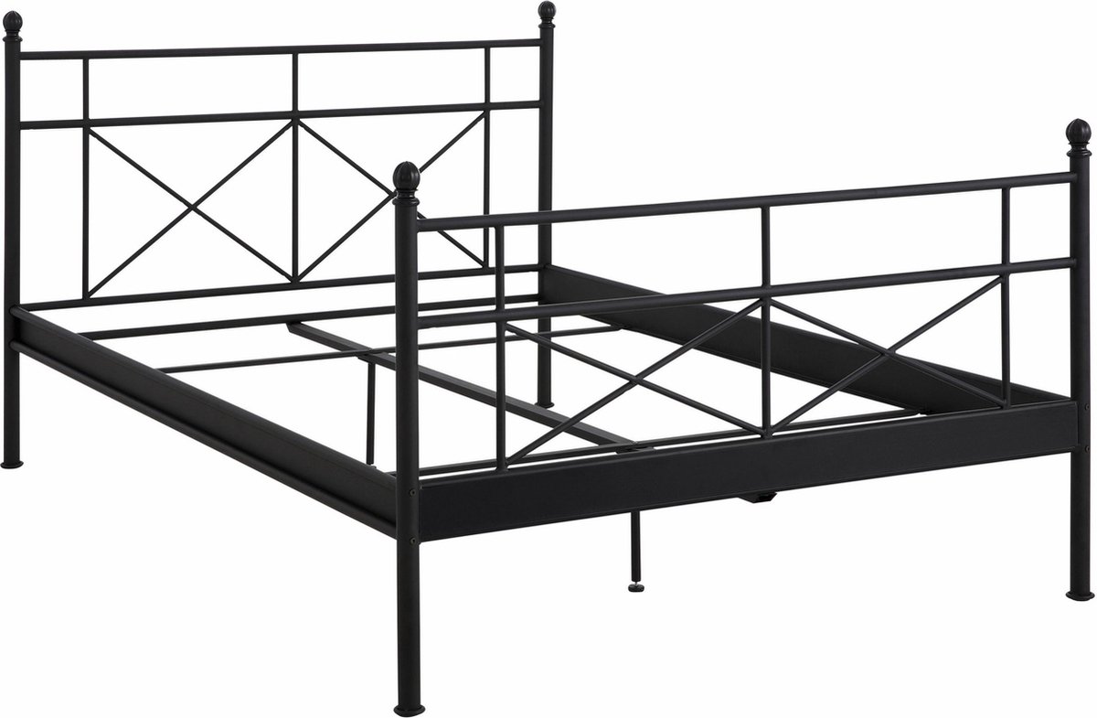 Thora-Bed - 90x200 - Zwart Metaal