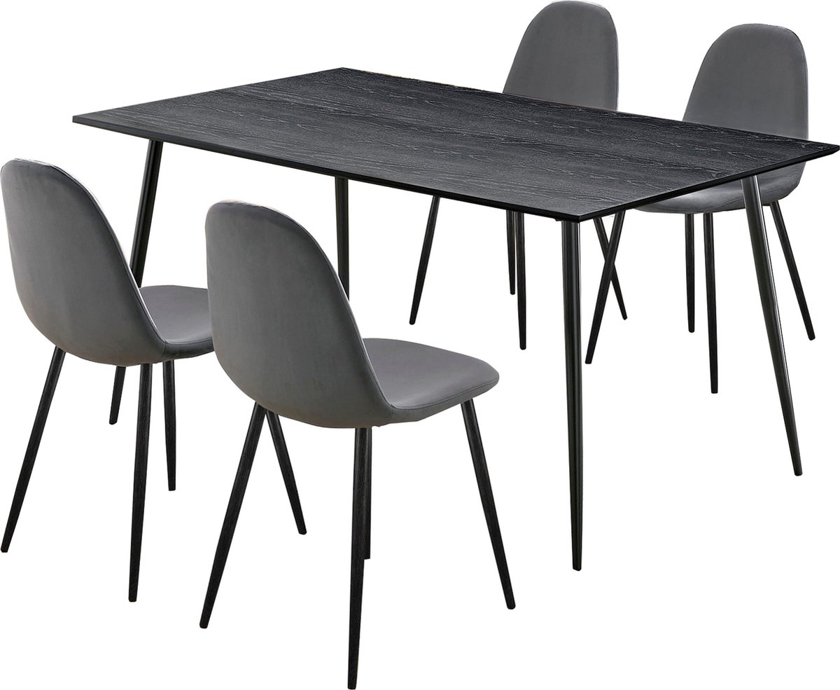 Monza-Eetset - 160 cm - Antraciet